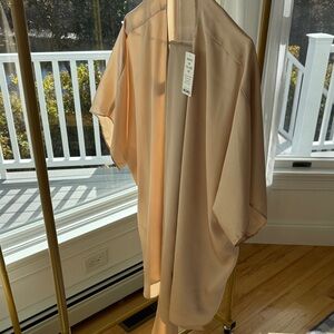 Show Me Your MuMu Peach Satin Blouse